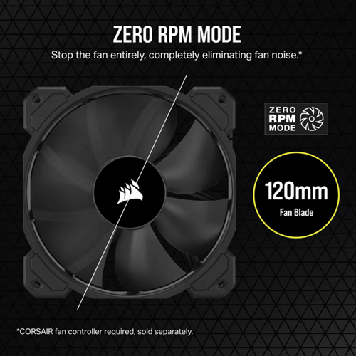 Corsair SP120 Elite Black 120mm PWM Cabinet Fan (Single Pack)